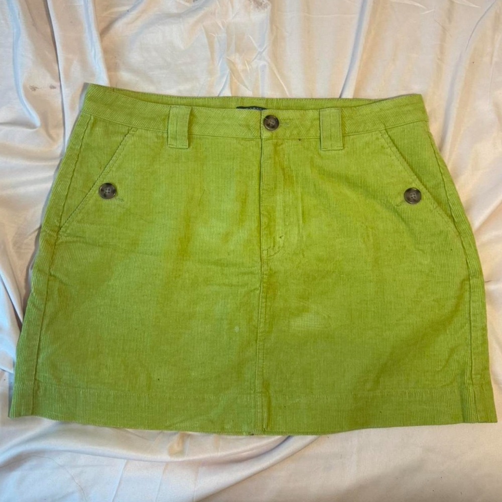 Wild Fable Lime Corduroy Skirt